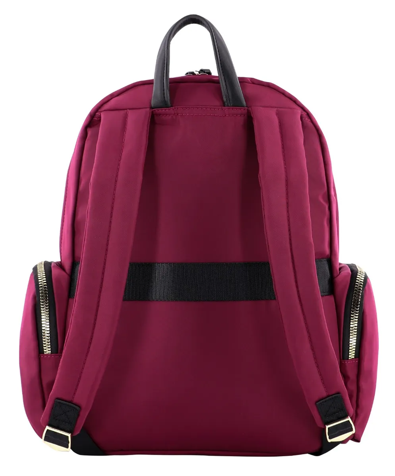 Mochila Gold Ejecutiva Tachas Burdeo Mujer Head-4