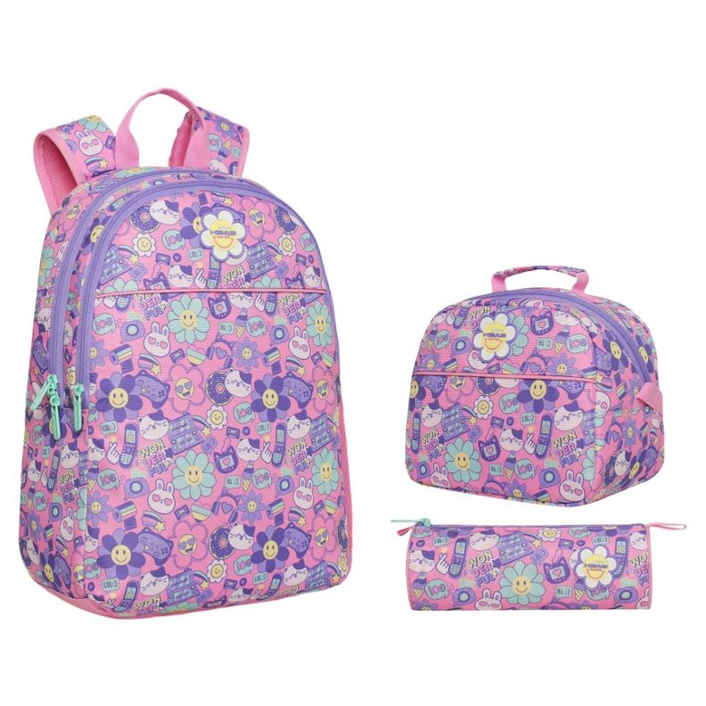 Pack Cool Escolar Mujer Emoticones Rosado Head-0