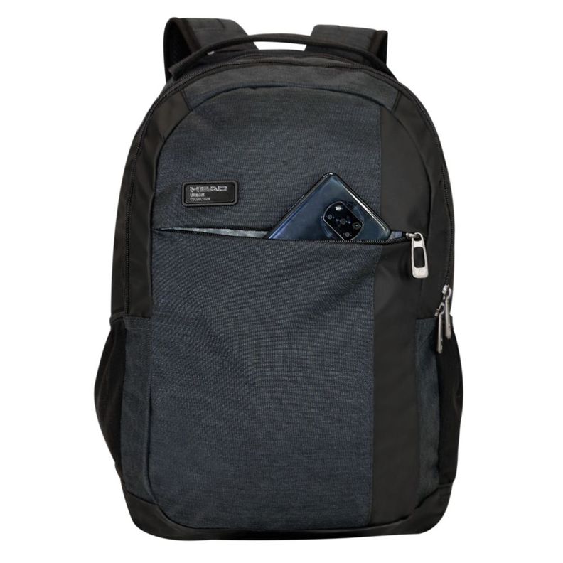 Mochila Ejecutiva Notebook Porter Melange Gris Oscuro Head-2