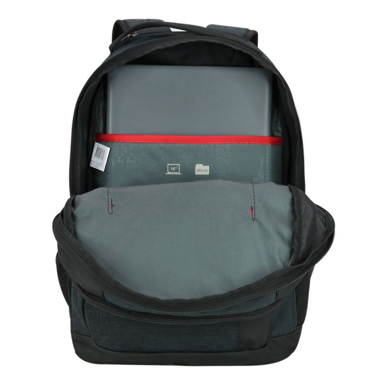Mochila Ejecutiva Notebook Porter Melange Gris Oscuro Head-3