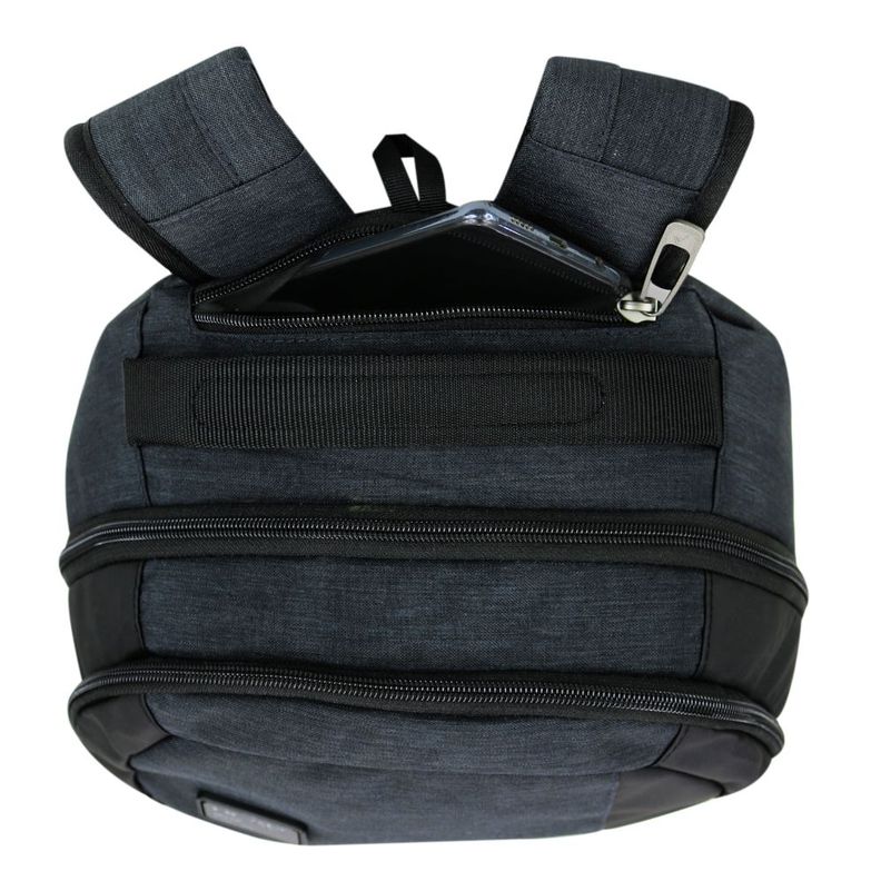 Mochila Ejecutiva Notebook Porter Melange Gris Oscuro Head-5