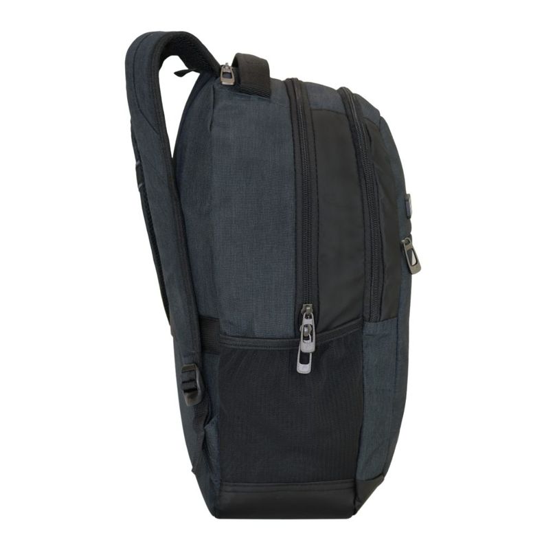 Mochila Ejecutiva Notebook Porter Melange Gris Oscuro Head-9