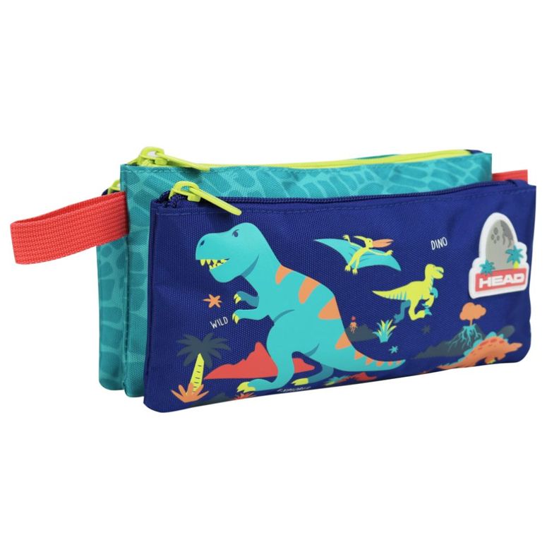 Estuche Infantil Triple Celerio Mix Dinos Azul Head-0