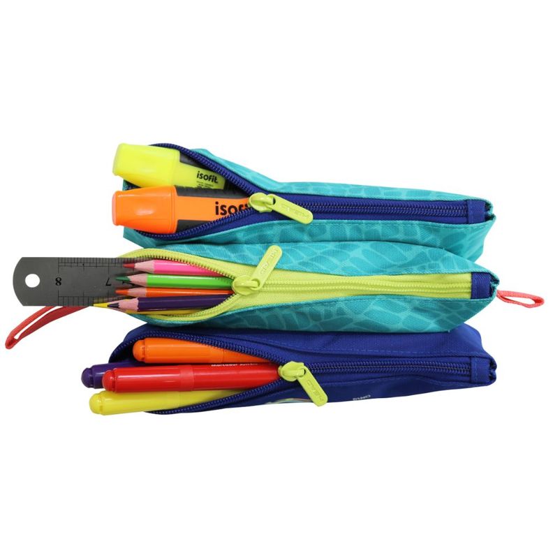 Estuche Infantil Triple Celerio Mix Dinos Azul Head-3