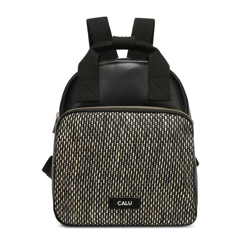 Mochila Cartera Texturas Julieta Negra Calu-1