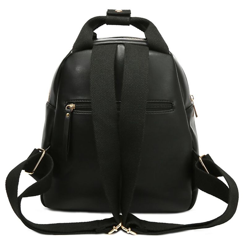 Mochila Cartera Texturas Julieta Negra Calu-4