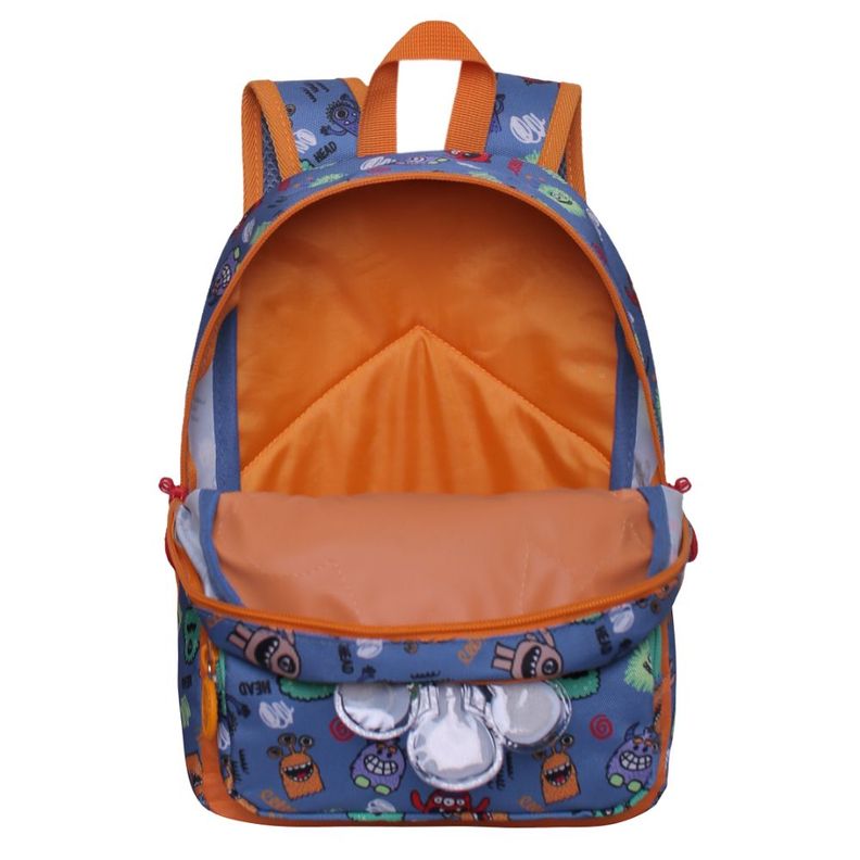Mochila Infantil Pop Monsters Azul Head-1