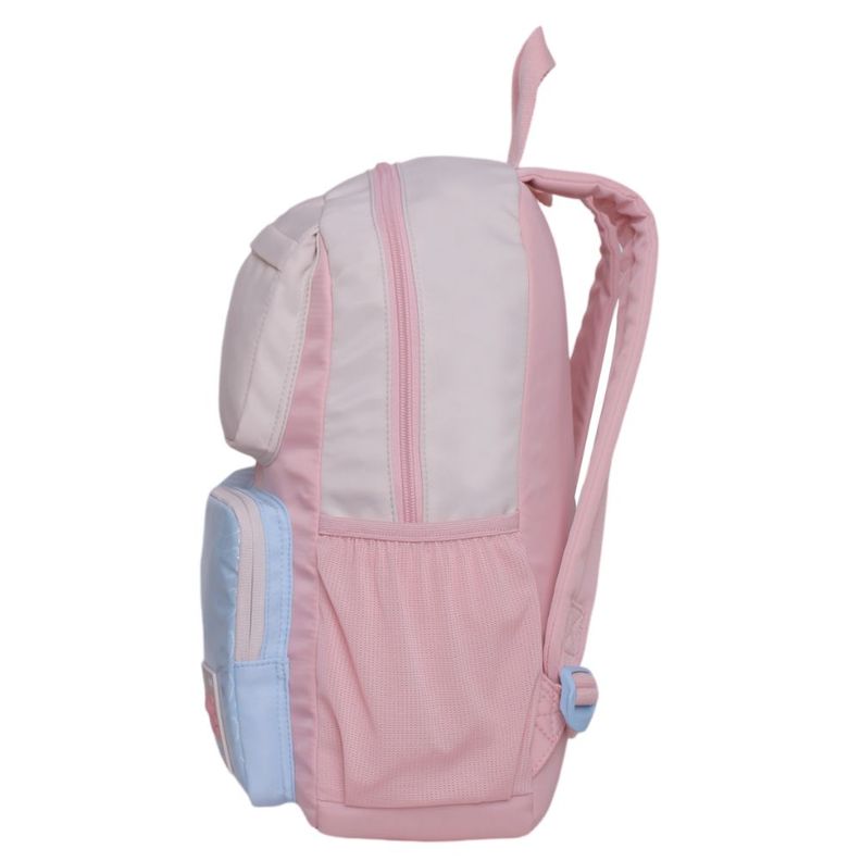 Mochila Infantil Funny Color Block Rosado Head-3