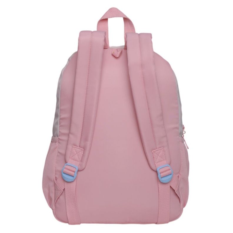 Mochila Infantil Funny Color Block Rosado Head-4