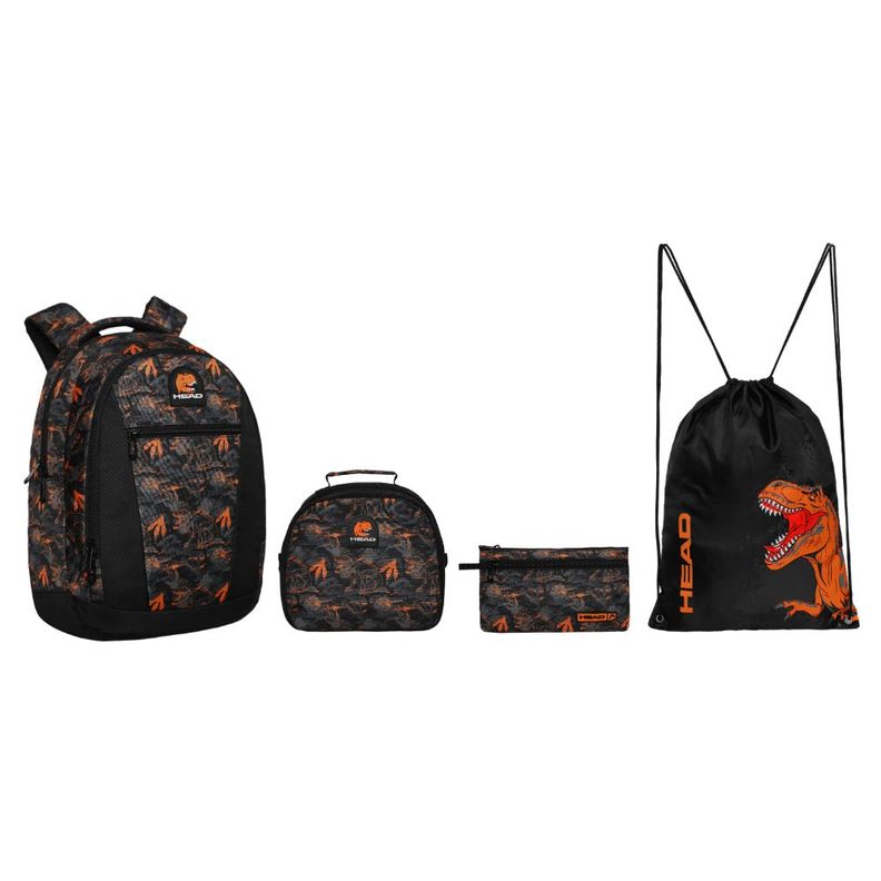 Pack Top Escolar Camo Dino Naranjo Head-0