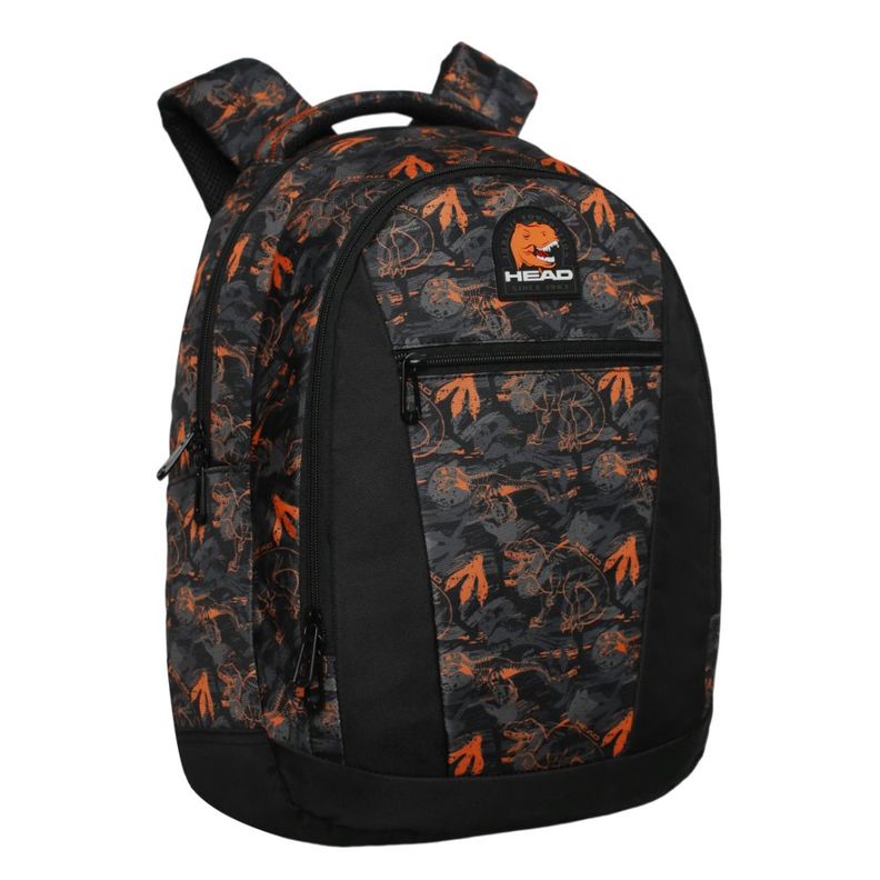 Pack Top Escolar Camo Dino Naranjo Head-1