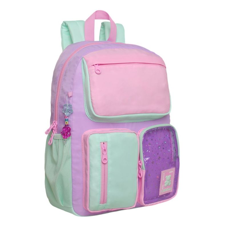 Mochila Infantil Niña Funny Color Block Lila Head-0