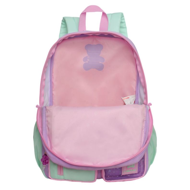 Mochila Infantil Niña Funny Color Block Lila Head-2