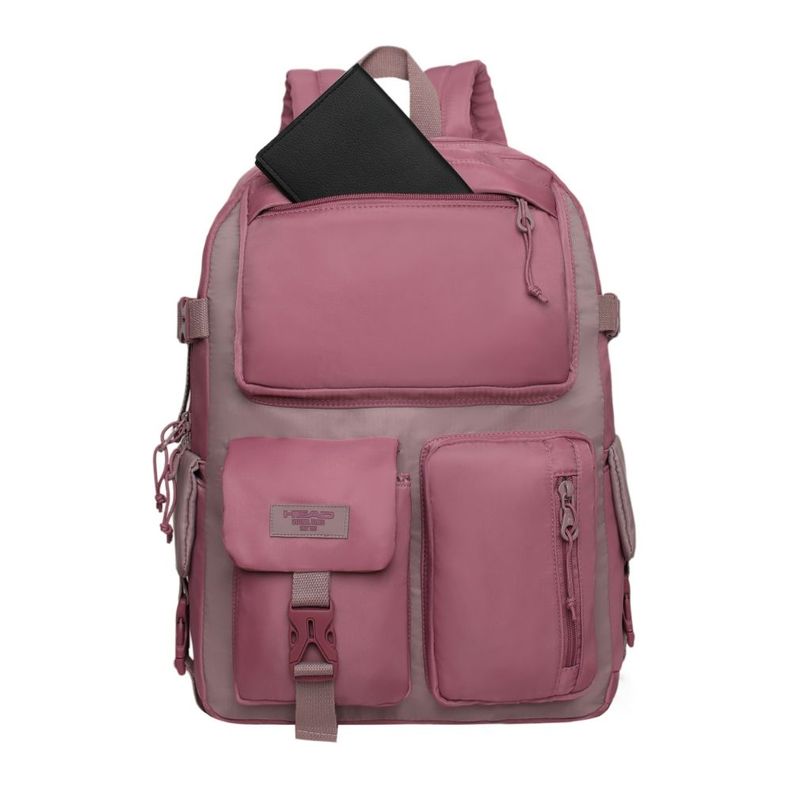 Mochila Mujer Escalade Kawaii Color Block Malva Head-1
