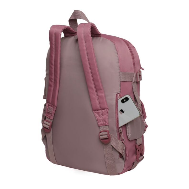 Mochila Mujer Escalade Kawaii Color Block Malva Head-3