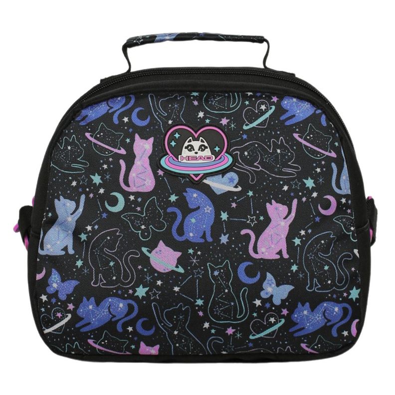 Pack Top Escolar Mujer Space Cat Negro Head-4