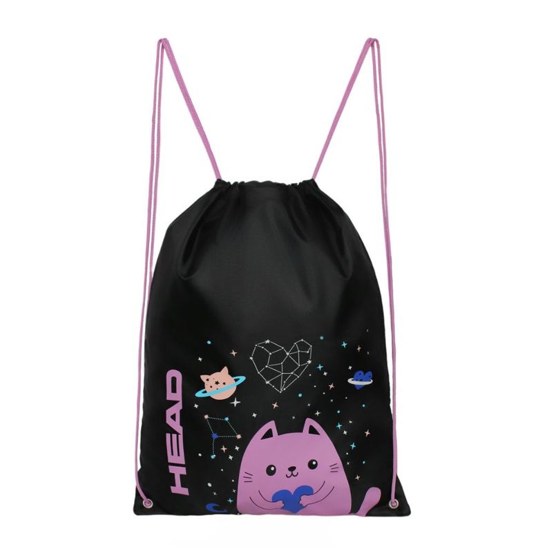 Pack Top Escolar Mujer Space Cat Negro Head-9