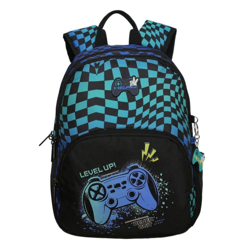 Mochila Infantil Niño Gum Chess Gamer Negro Head-1