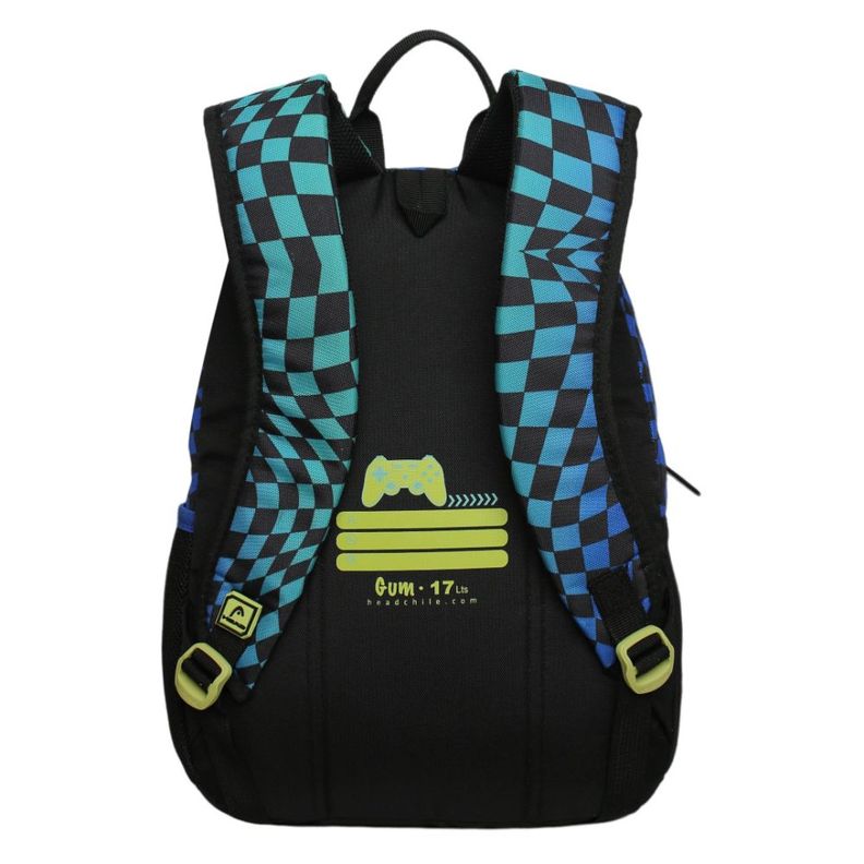 Mochila Infantil Niño Gum Chess Gamer Negro Head-4
