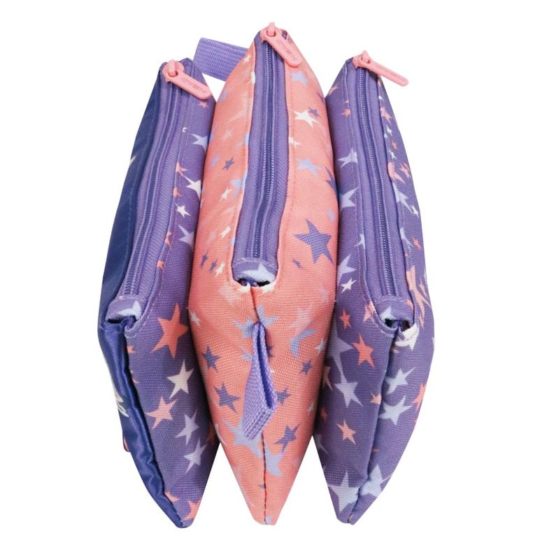 Estuche Infantil Triple Celerio Cat Star Lila Lila Head-2