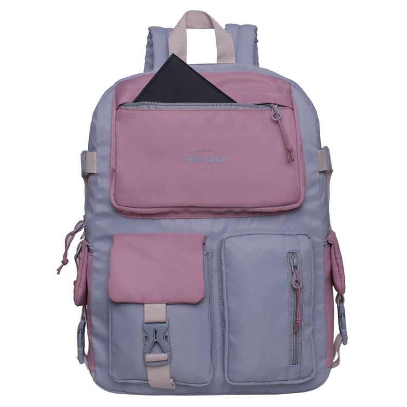 Mochila Mujer Escalede Color Block Gris Head-1