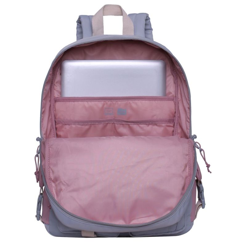 Mochila Mujer Escalede Color Block Gris Head-2