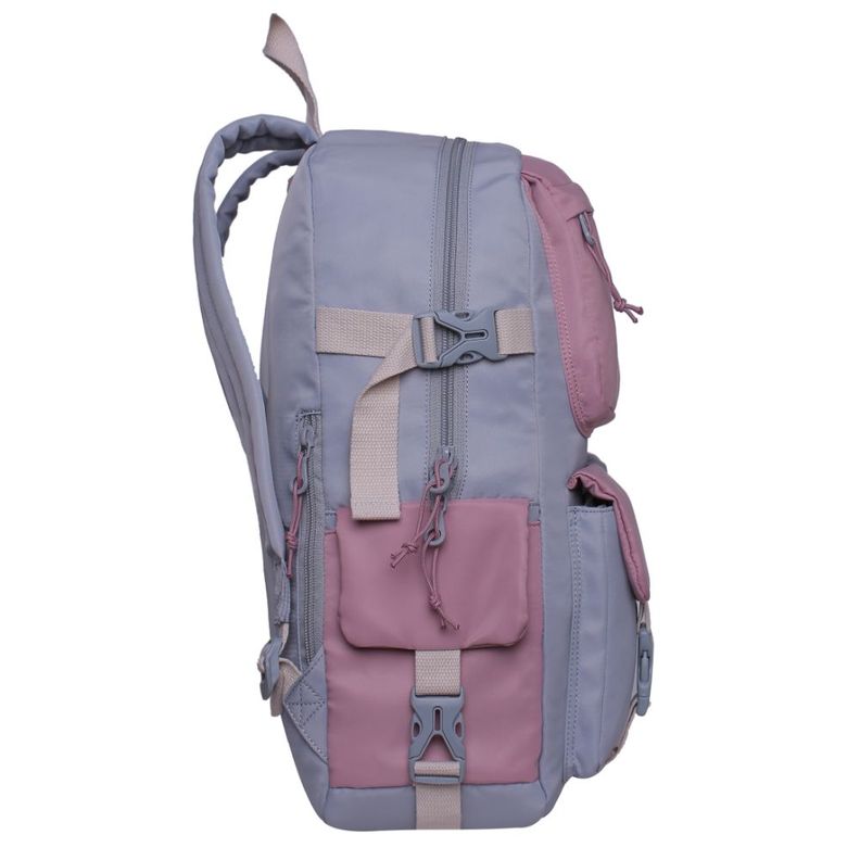 Mochila Mujer Escalede Color Block Gris Head-4
