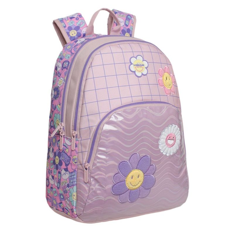 Mochila Infantil Niña Balloon Emoticones Rosado Head-0