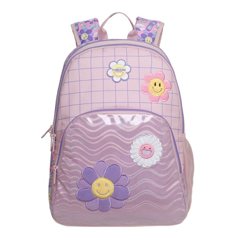 Mochila Infantil Niña Balloon Emoticones Rosado Head-1