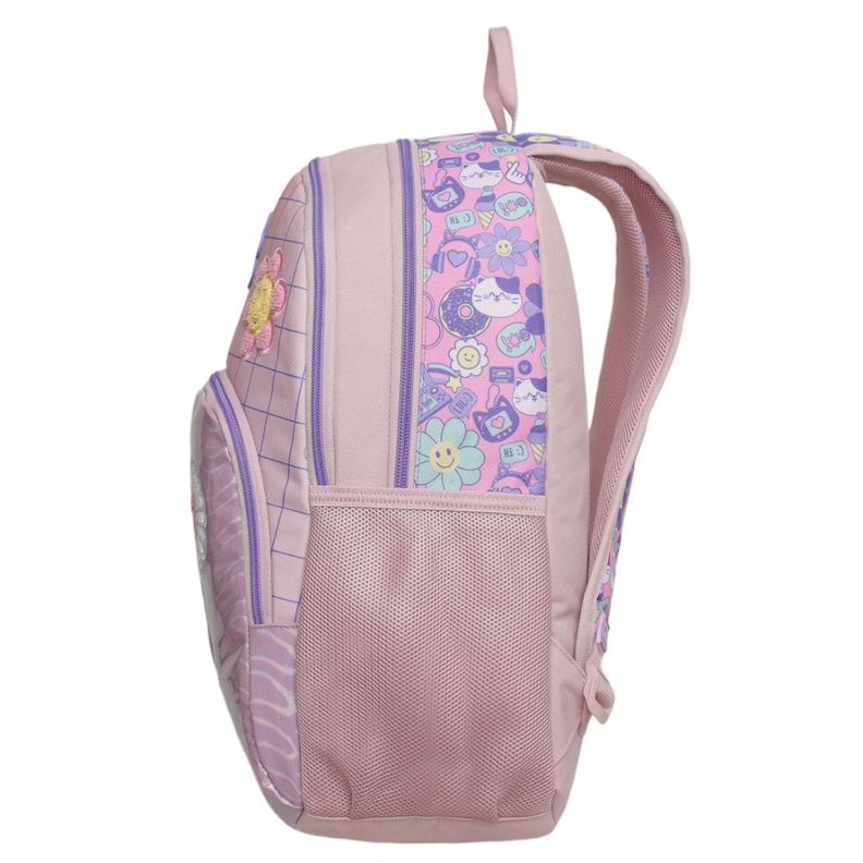 Mochila Infantil Niña Balloon Emoticones Rosado Head-3