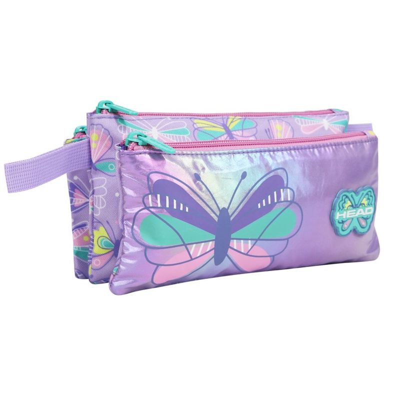 Estuche Infantil Triple Celerio Mariposa Lila Head-0