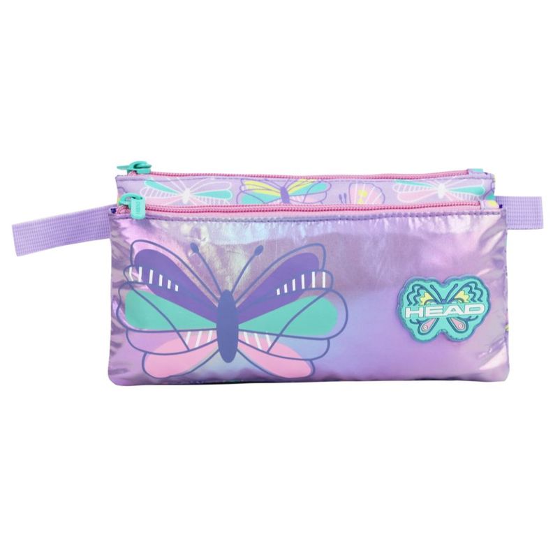 Estuche Infantil Triple Celerio Mariposa Lila Head-1