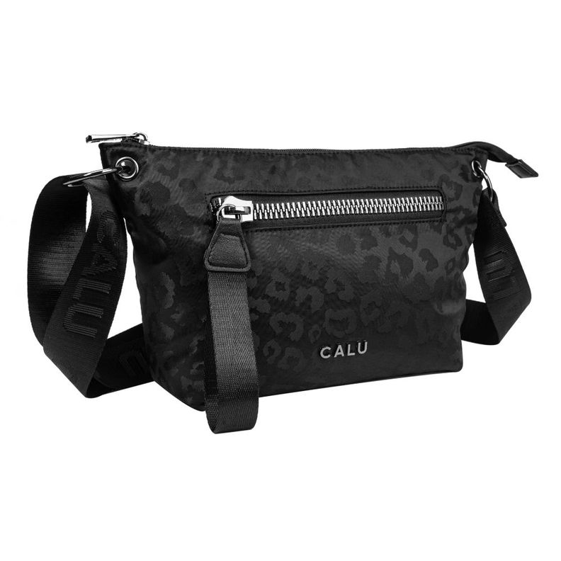 Cartera Bandolera Pascal Leopardo Negro Calu-0