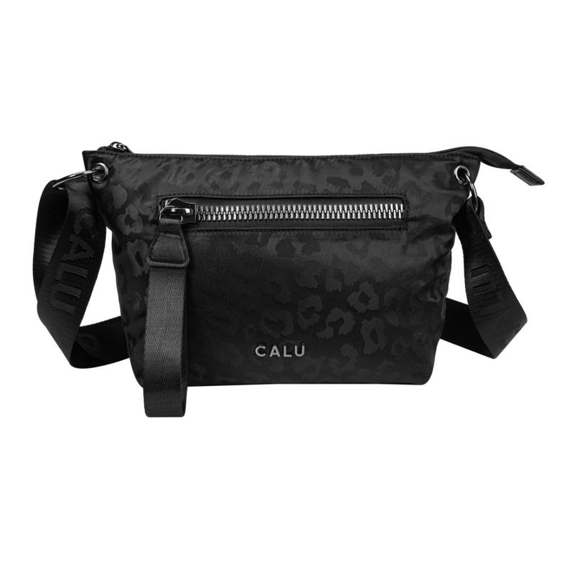 Cartera Bandolera Pascal Leopardo Negro Calu-1