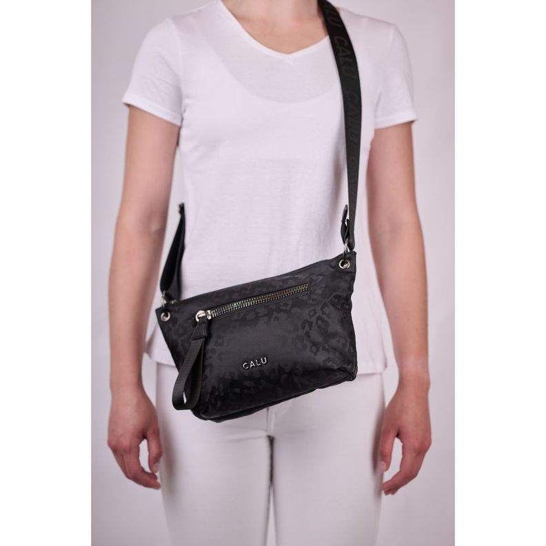 Cartera Bandolera Pascal Leopardo Negro Calu-6