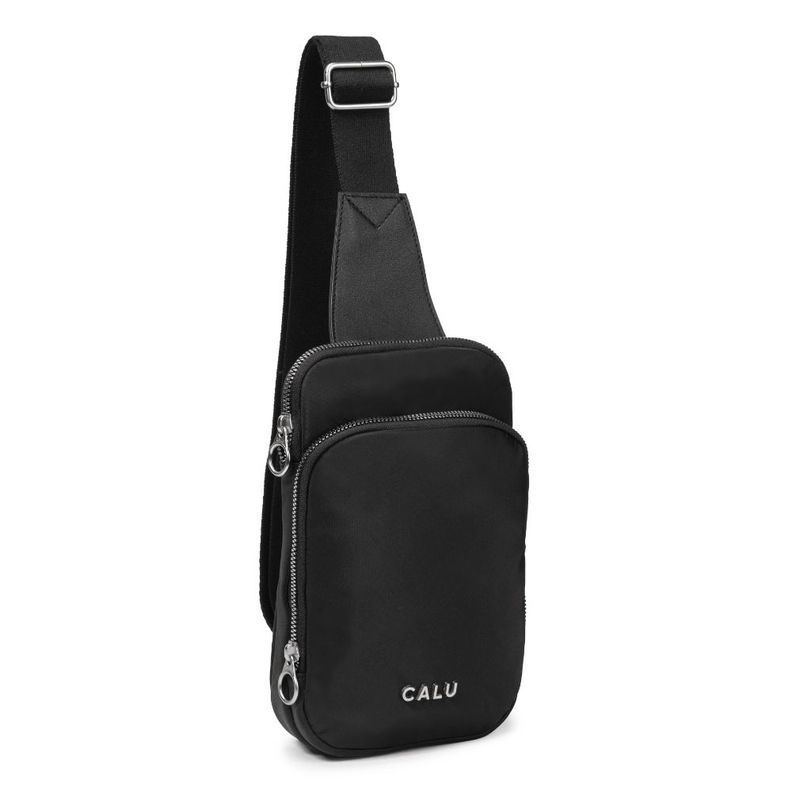 Crossbody Ligero Cloe Microfibra Negro Calu-0