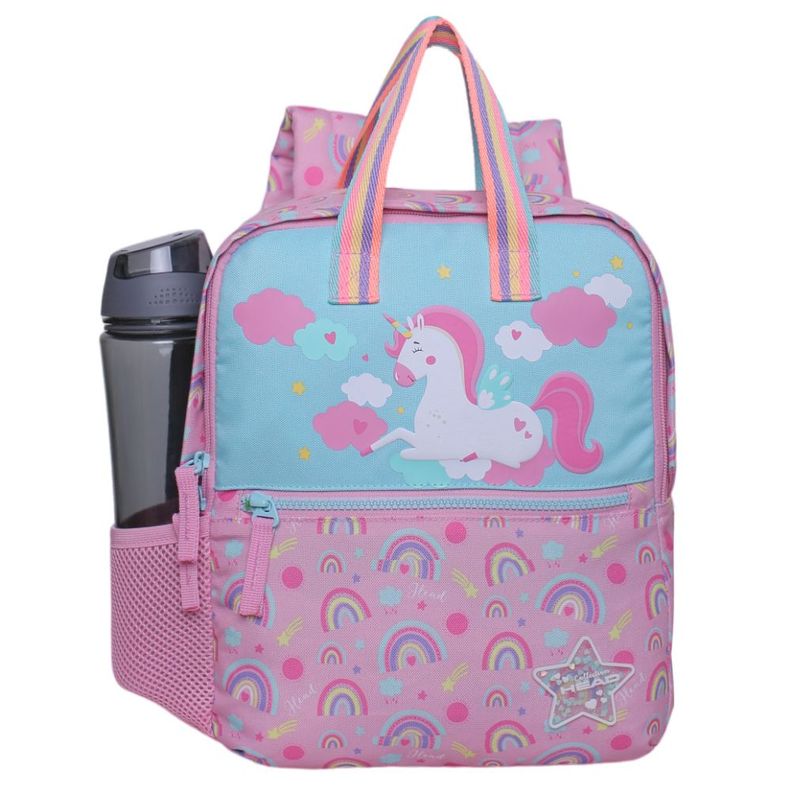 Mochila Fashion Infantil Pepa Unicornio Arcoiris Rosado Head-1