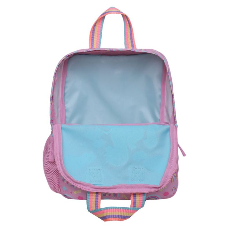 Mochila Fashion Infantil Pepa Unicornio Arcoiris Rosado Head-2