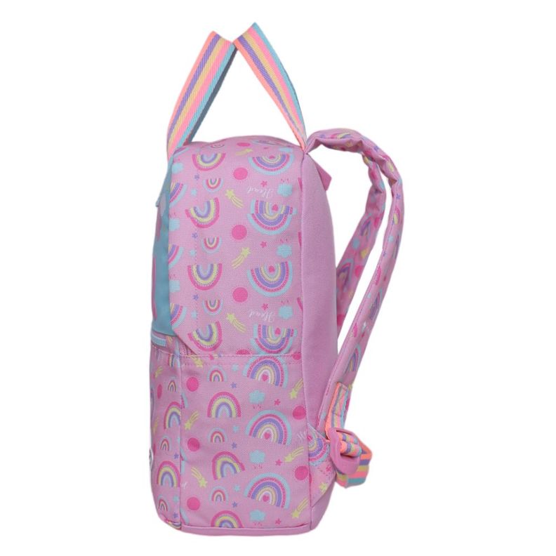 Mochila Fashion Infantil Pepa Unicornio Arcoiris Rosado Head-3