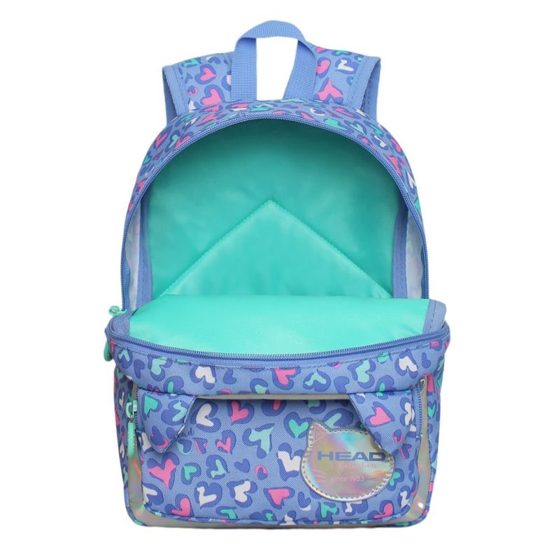 Mochila Infantil Niña Pop Gato Corazon Lila Head-2