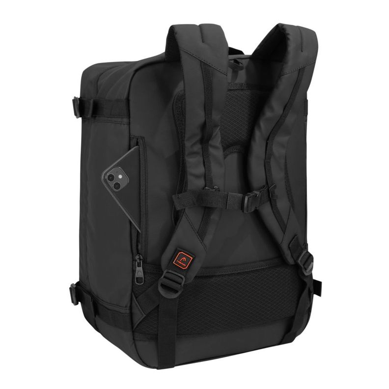 Mochila De Viaje Premium Traveler Reverse Negro Head-4