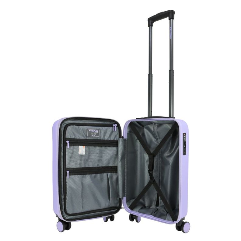 Maleta Cabina Toronto S Expandible TSA Lila Head-2