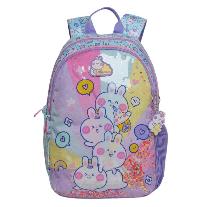 Mochila Infantil Niña Bionica Conejos Menta Head-1