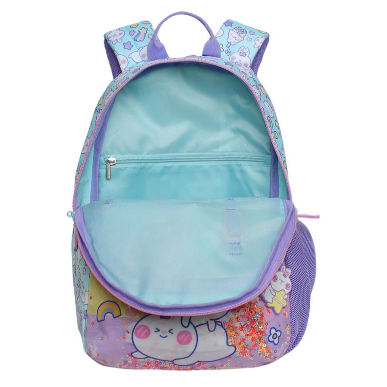Mochila Infantil Niña Bionica Conejos Menta Head-3