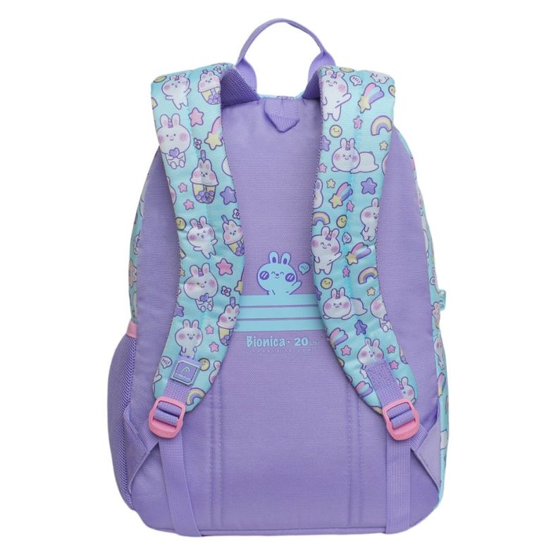 Mochila Infantil Niña Bionica Conejos Menta Head-5