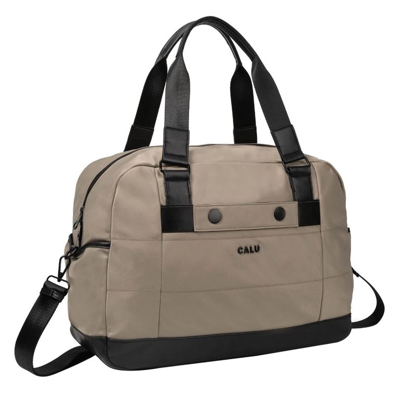 Bolso Cartera Ursula Microfibra Taupe Calu-0