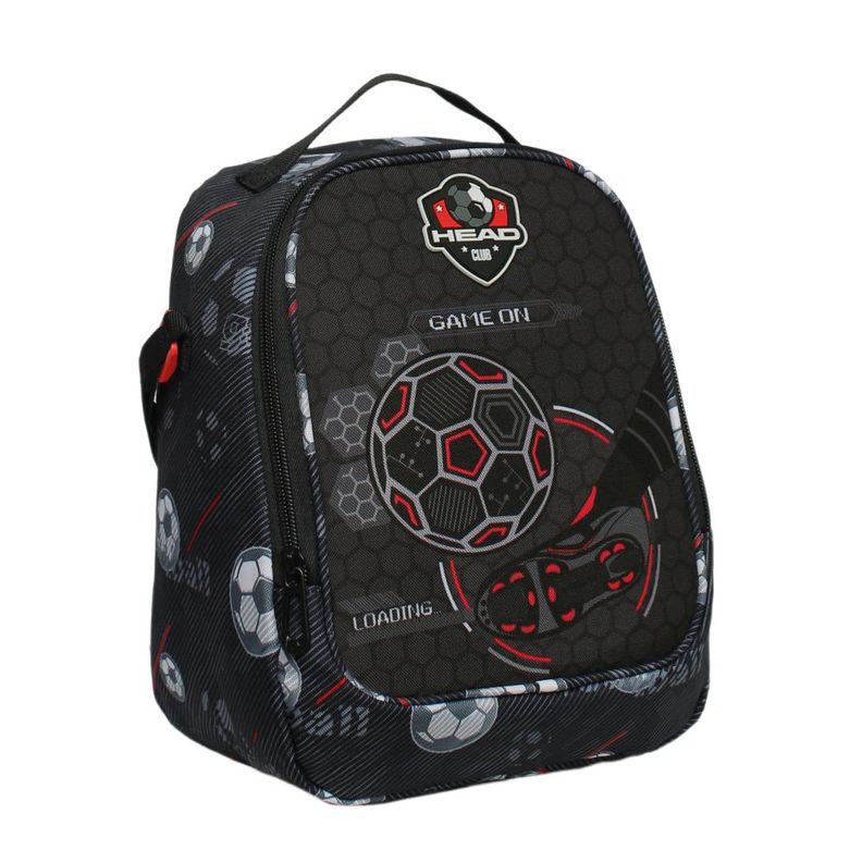 Lonchera Termica New Grey Futbol Negro Head-0