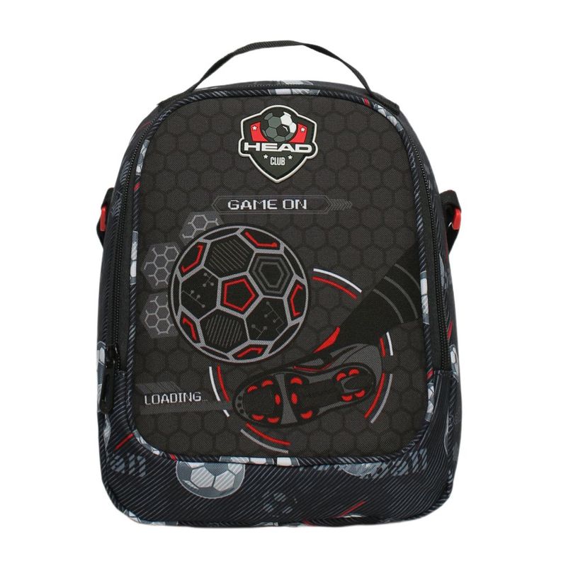 Lonchera Termica New Grey Futbol Negro Head-1