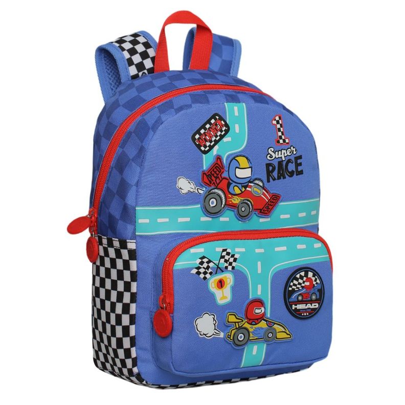 Mochila Infantil Niño Pop Car Race Azul Head-0