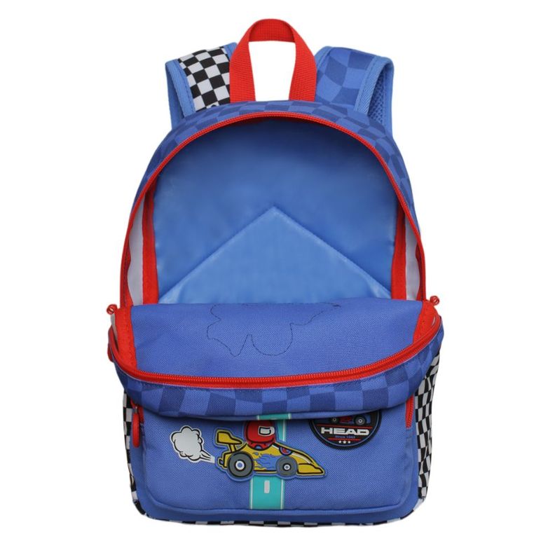 Mochila Infantil Niño Pop Car Race Azul Head-2